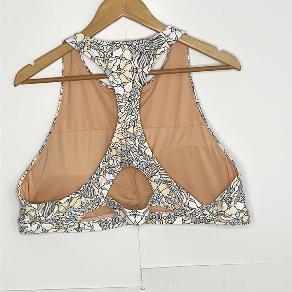 NWT J. Crew Active Longline Swim Top in kaleidoscope print - Picture 2 of 6